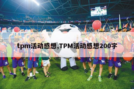 tpm活动感想,TPM活动感想200字