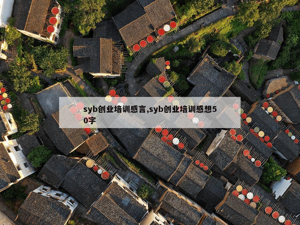 syb创业培训感言,syb创业培训感想50字